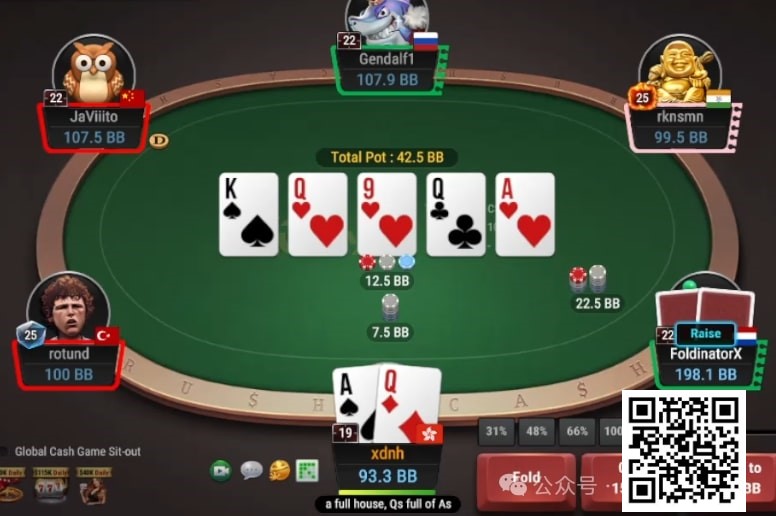 【小鱼Poker】牌局分析：nit到了极点，葫芦just call