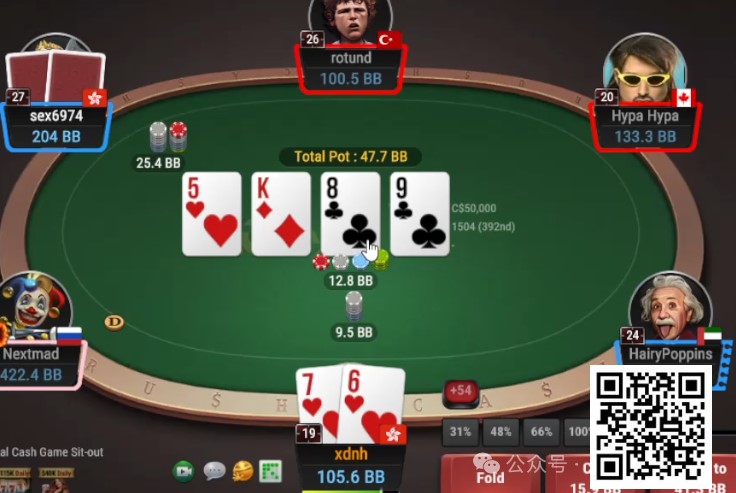 【小鱼Poker】牌局分析：转牌check raise造池