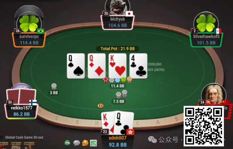 【小鱼Poker】牌局分析：用小raise来隐藏牌力