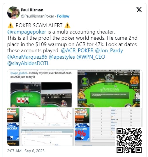 【小鱼Poker】Rampage多账号事件引发剧烈讨论，下风期换新账号玩属于作弊？