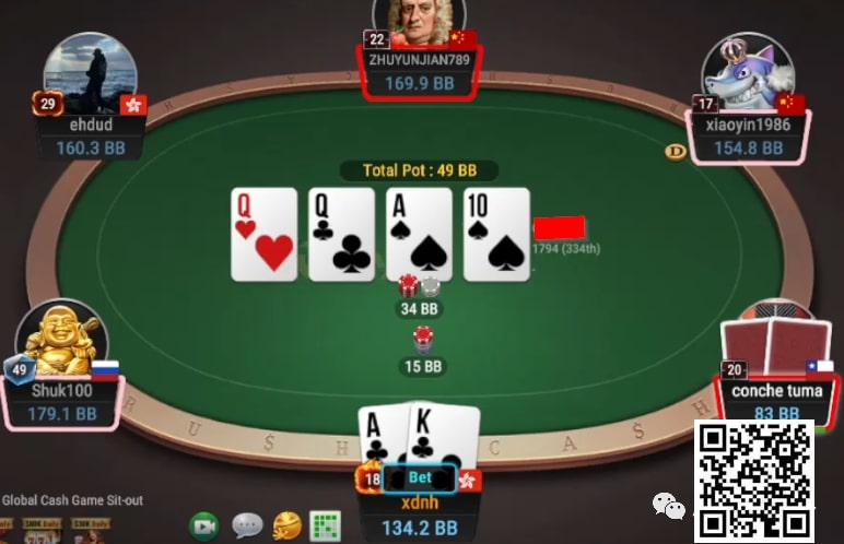 【小鱼Poker】牌局分析：借着坚果优势的掩护继续开炮