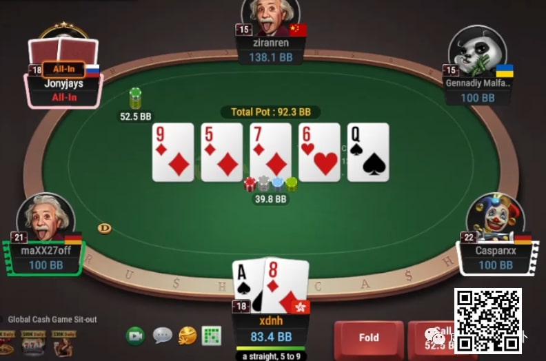 【小鱼Poker】牌局分析：天花牌面，顺子支付吗？