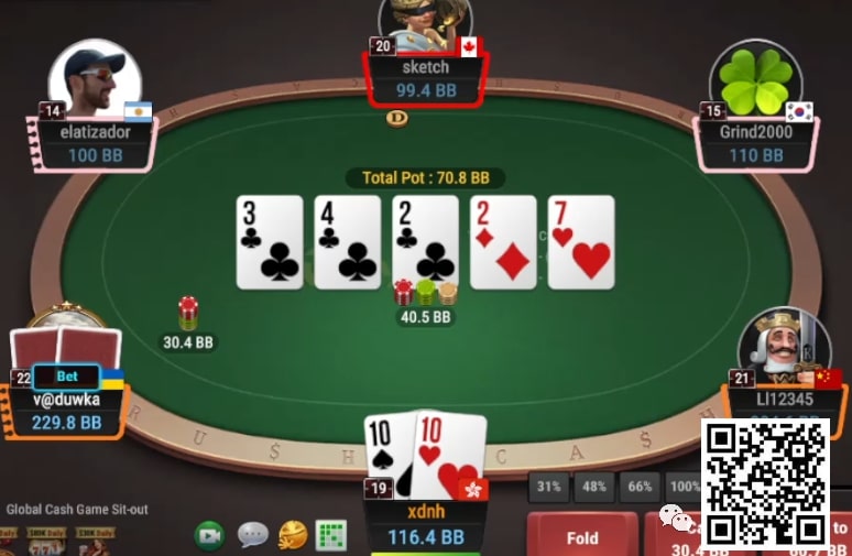 【小鱼Poker】牌局分析：多人池很少bluff