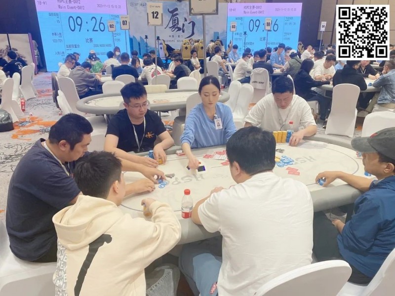 【小鱼Poker】HSPC厦门站188人争夺81人奖励圈，昔日冠军刘小虎解锁泡沫身份，何俊杰狂揽190万记分领先34人晋级