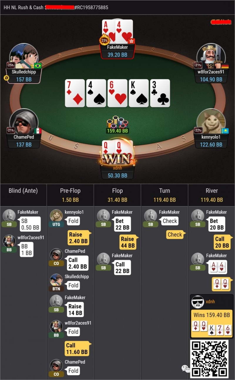 【小鱼Poker】牌局分析：NL10练习场——QQ 3bet pot