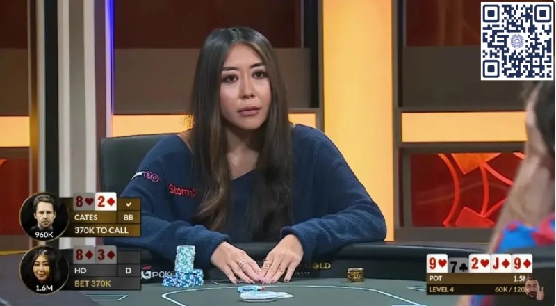 【小鱼Poker】牌局分析：Maria Ho在黄金游戏单挑对抗赛中对Jungleman的超级诈唬