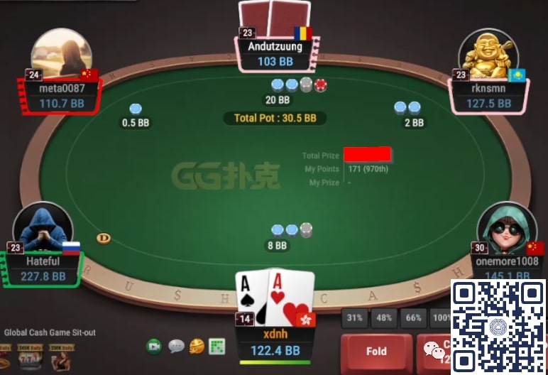 【小鱼Poker】牌局分析：慢打AA（1）