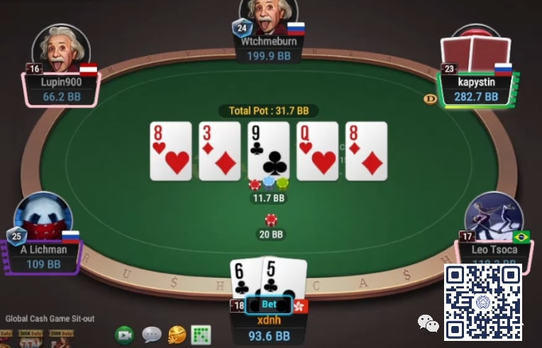 【小鱼Poker】牌局分析：cbet重注，转牌check也不全是纸老虎