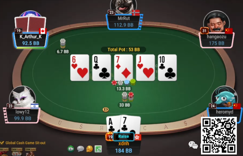 【小鱼Poker】牌局分析：强行bluff总是没好结果