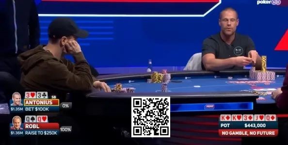 【小鱼Poker】讨论 | Patrik Antonius在错误一侧持有葫芦：他可以对Robl的小加注弃牌吗？