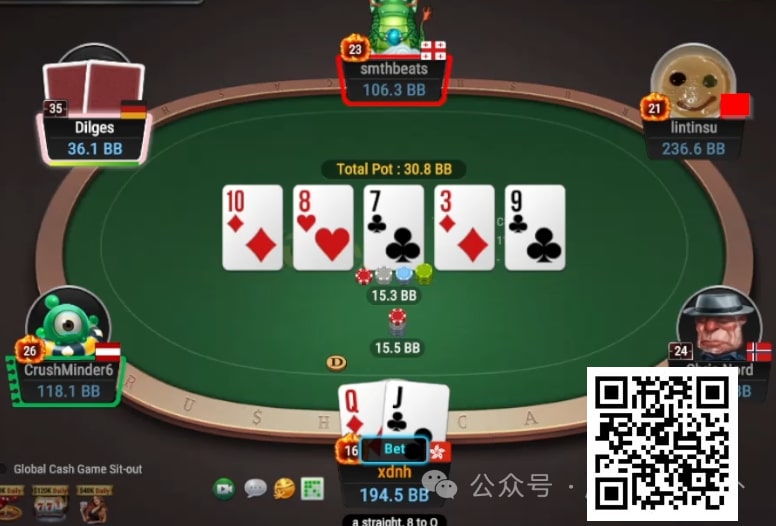 【小鱼Poker】牌局分析：手握nuts，面对fish，河牌要不要超池allin？