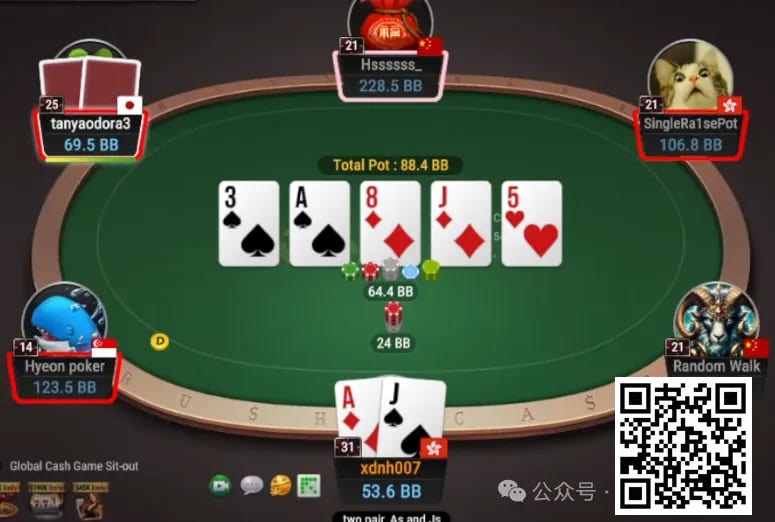 【小鱼Poker】牌局分析：4bet底池，顶两对河牌打多大？