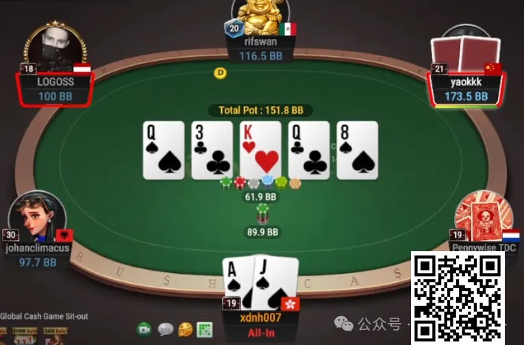 【小鱼Poker】牌局分析：绝命超池bluff