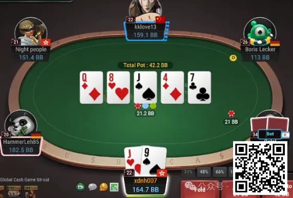 【小鱼Poker】牌局分析：抓鱼的满池bluff毫不手软