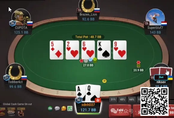 【小鱼Poker】牌局分析：神奇的A high抓诈