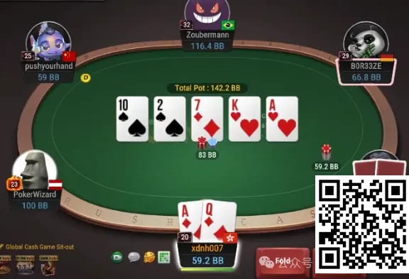 【小鱼Poker】牌局分析：河牌歪中顶对被donk allin