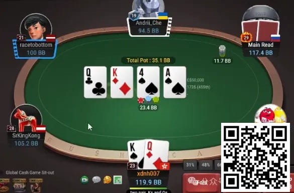 【小鱼Poker】牌局分析：顶两对被盖帽