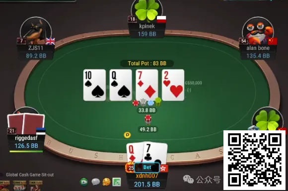 【小鱼Poker】牌局分析：两对就当nuts打