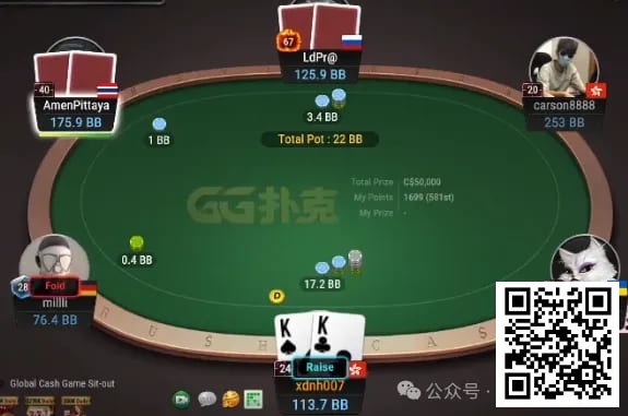 【小鱼Poker】牌局分析：跟鱼拼光，是超对唯一的宿命