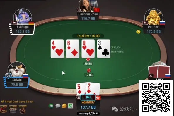 【小鱼Poker】牌局分析：卡顺raise欢乐多