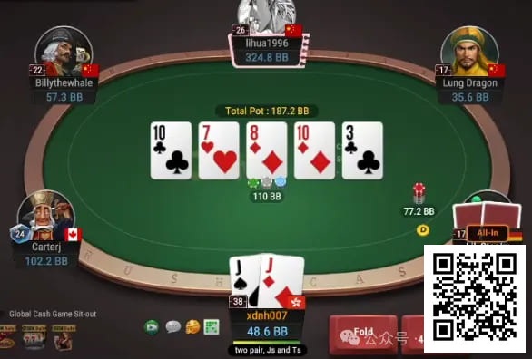 【小鱼Poker】牌局分析：bluff的size有瑕疵