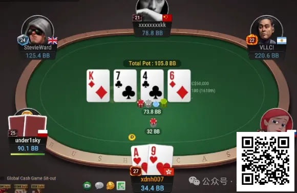 【小鱼Poker】牌局分析：空气bluff没有后顾之忧