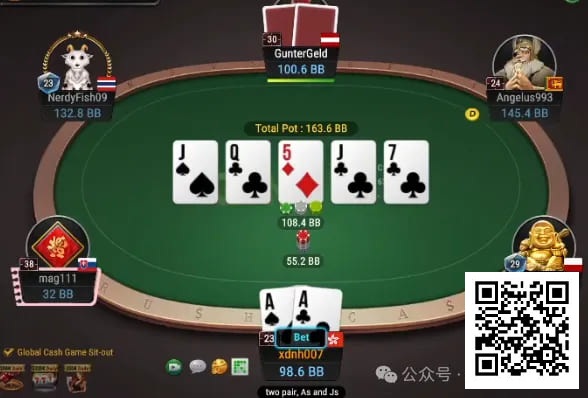 【小鱼Poker】牌局分析：后门花到，超对bet or check？