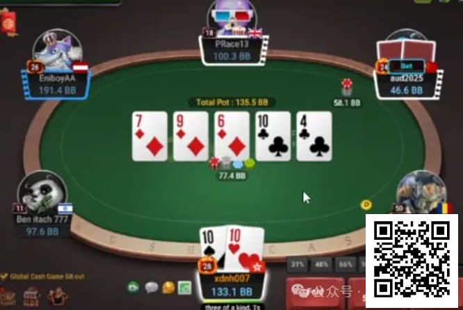 【小鱼Poker】牌局分析：高难度3bet多人池