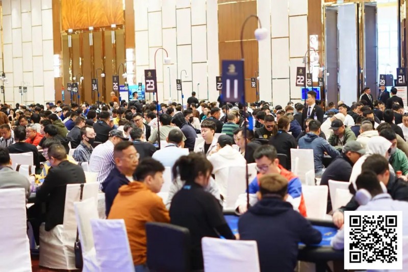 【小鱼Poker】2025CPG®海棠湾巡游赛 | 主赛第一轮B组778人参赛点燃赛场，郑财40.25万记分牌领衔261人晋级