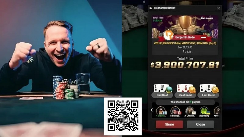 【小鱼Poker】WSOP线上主赛冠军复盘，解析FT前的口袋4关键手牌！