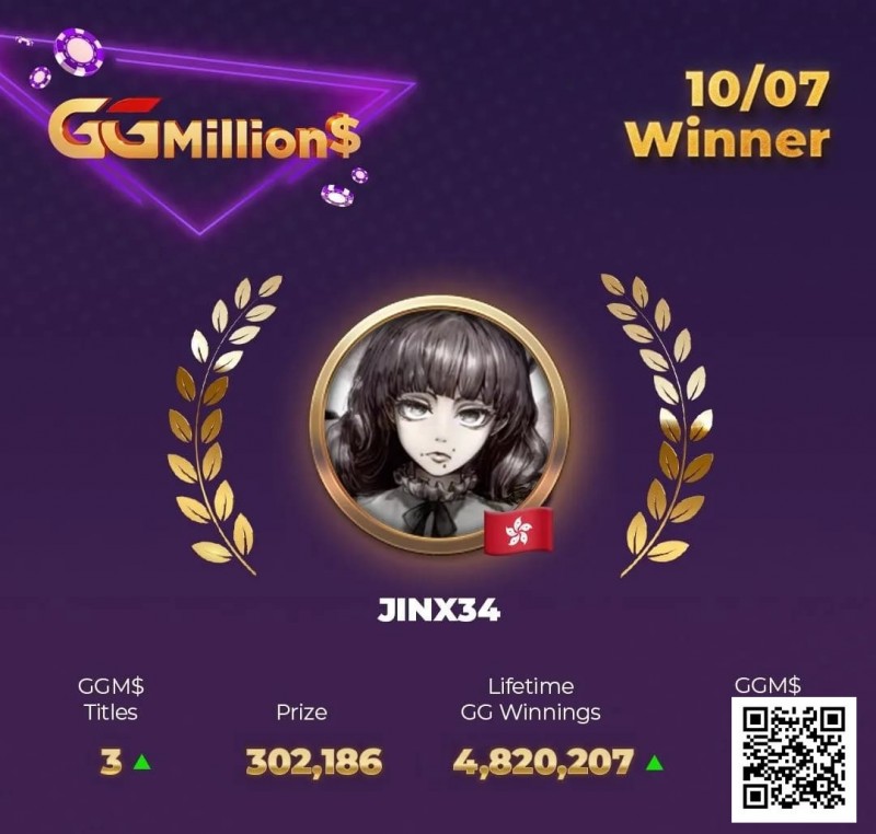 【小鱼Poker】GG赛场沸腾!中国香港选手jinx34再夺百万赛冠军,团队争霸赛赏金Baby正面迎战茅人及!