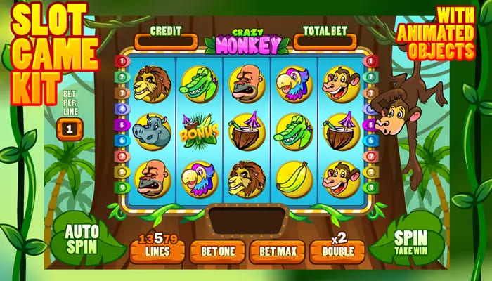 【小鱼扑克】大发娱乐全新上线《猴子疯狂》：丛林狂潮，大奖接踵而至