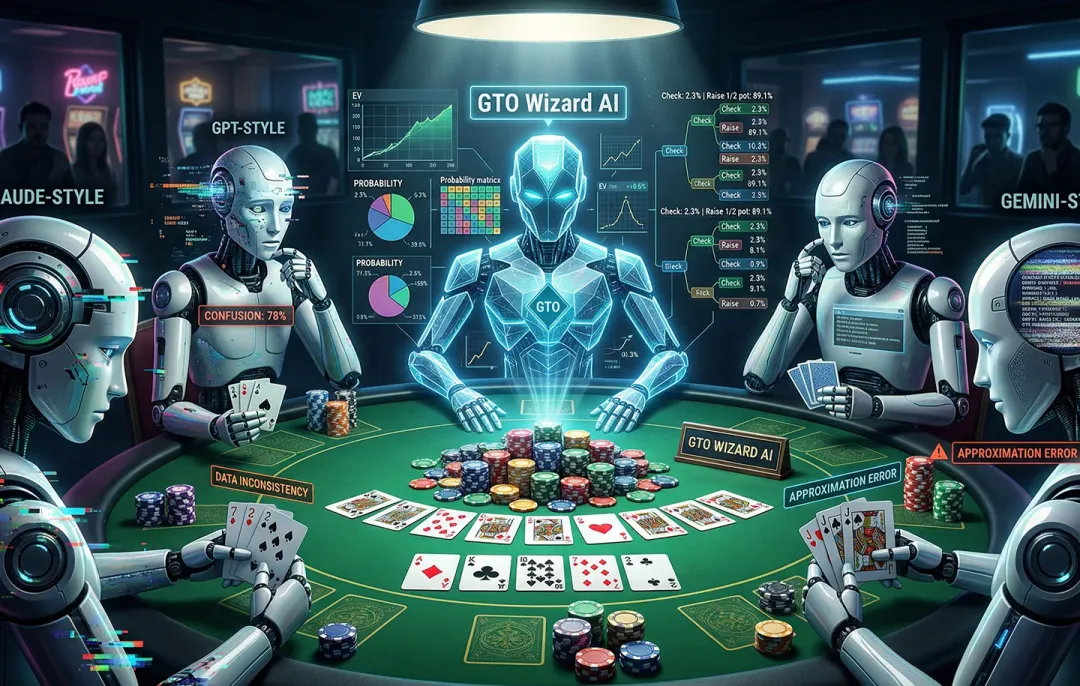 【小鱼Poker】大模型集体扑克“翻车”：GTO Wizard一穿二十，人类玩家暂时安全