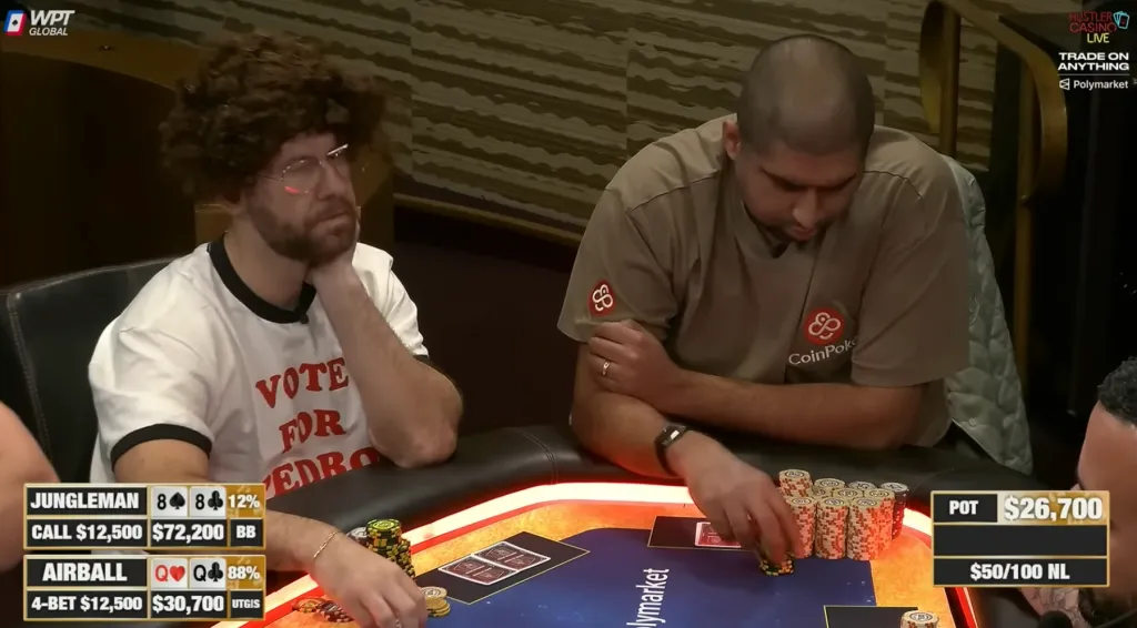 【小鱼Poker】Jungleman河牌精准弃牌，深记分牌局暗三条陷阱代价几何？