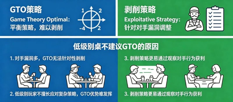 【小鱼扑克】德州扑克：GTO vs 剥削策略。在低级别桌为什么不建议用GTO？