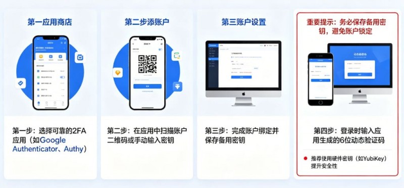 【小鱼扑克】如何设置高强度的账户二次验证(2FA)