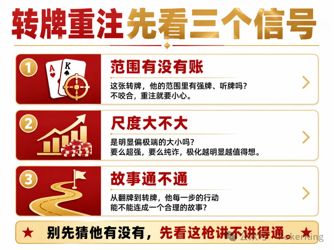 【小鱼Poker】转牌重注,到底该信不信?三个信号帮你把“猜”变成“对账”