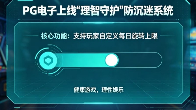 【小鱼扑克】防沉迷功能:PG电子上线“理智守护”系统,支持玩家自定义每日旋转上限。
