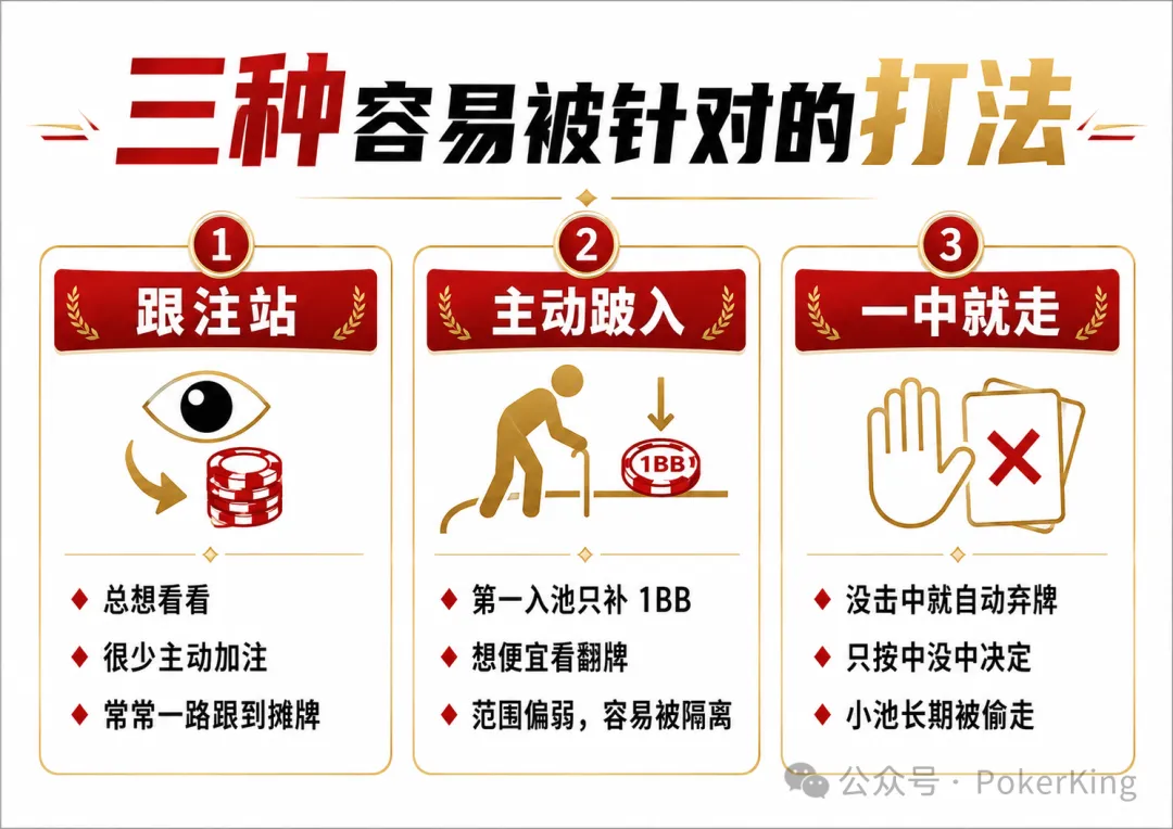【小鱼Poker】跟注站、主动跛入、一中就走——现金桌最容易被吃穿的三种打法,你中招了吗?