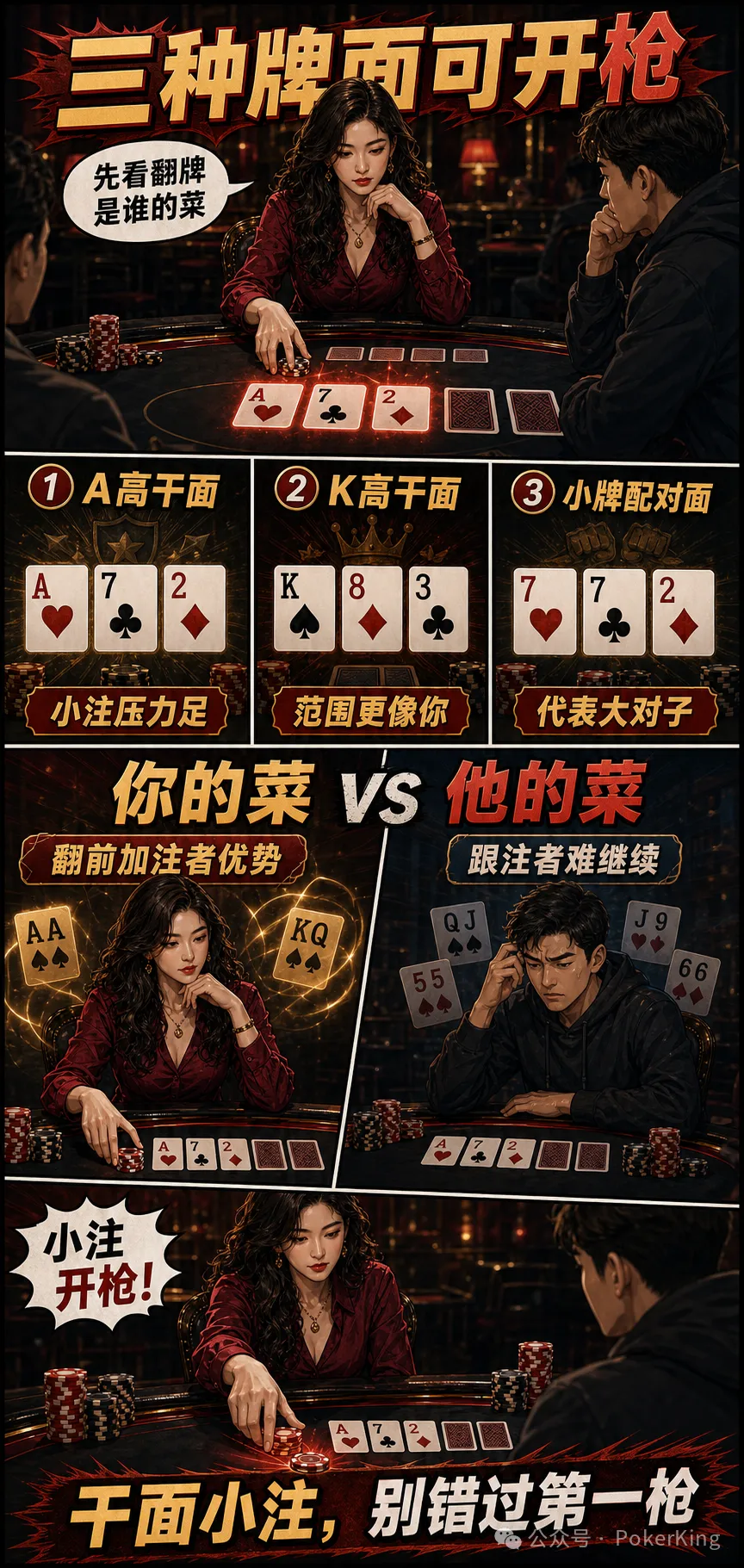 【小鱼Poker】翻牌第一枪该不该开?别只看自己中没中,先看牌面更像谁