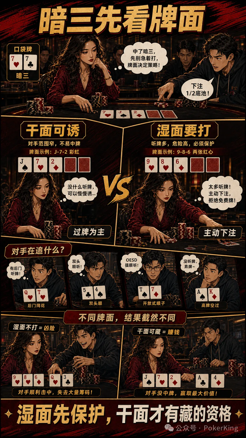 【小鱼Poker】暗三条要不要慢打?先看牌面、对手和人数再决定