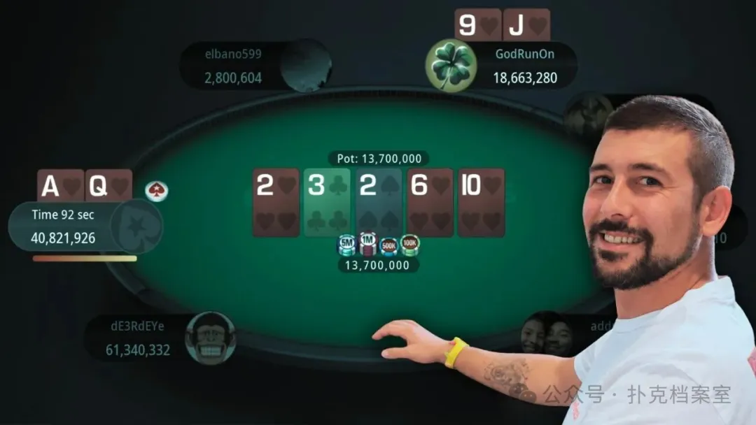 【小鱼Poker】连续两次杀进Sunday Million决赛桌,却倒在一手同花撞同花:我到底错在哪?