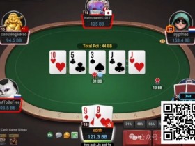 【小鱼Poker】牌局分析:3Bet底池,中对要不要cbet?