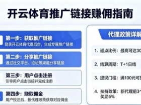 【小鱼扑克】如何通过开云体育推广链接赚取佣金?代理政策详解
